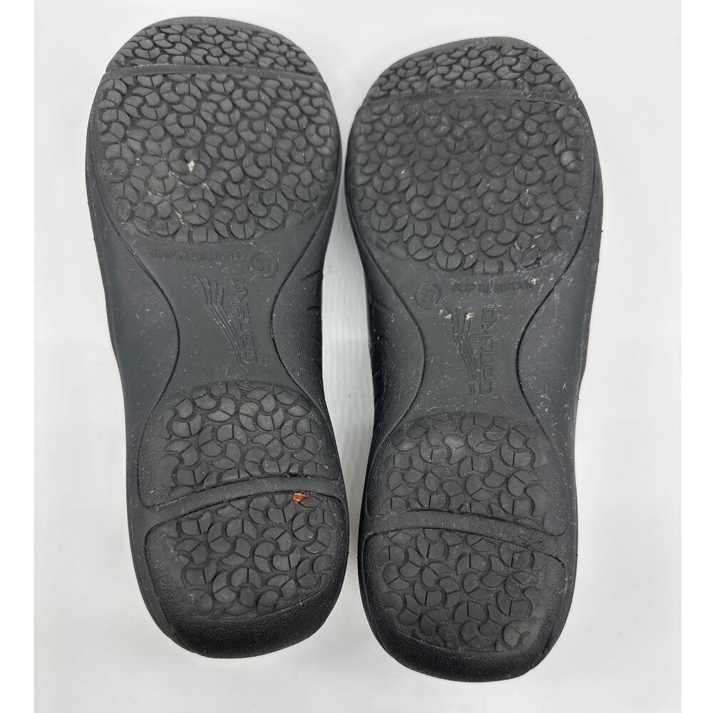 Dansko Ellie Black Leather Slip On Comfort Work Shoes Clogs Sz EU 37 US 6.5-7 - Picture 10 of 10